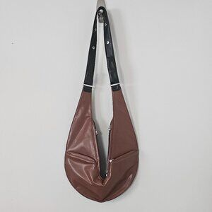 Sash faux leather bag reversible